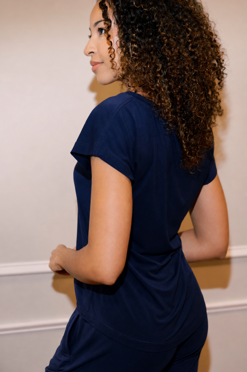 Bamboo V-Neck Short-Sleeve Shirt