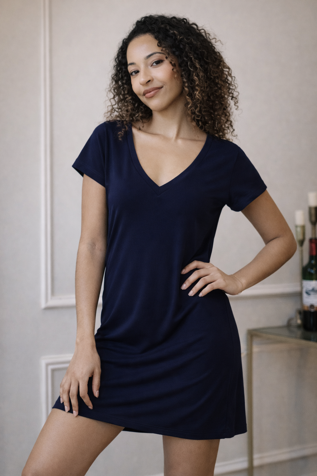 Bamboo V-Neck Sleep Dress