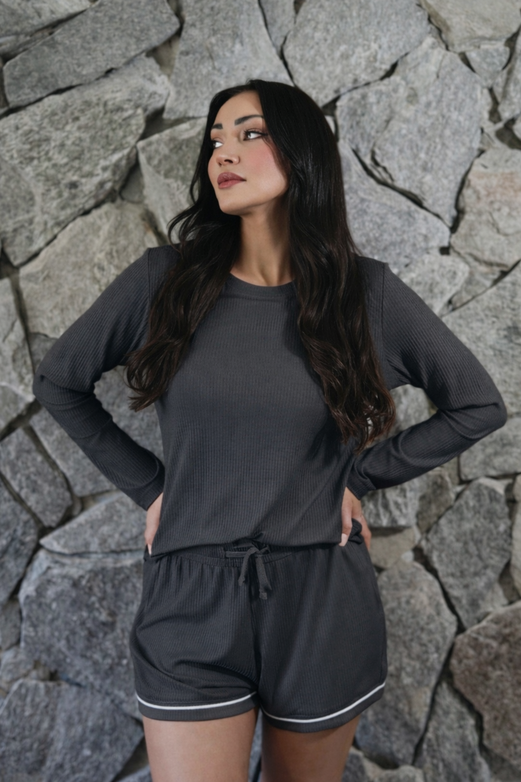 Ribbed Bamboo Long-Sleeve Tee