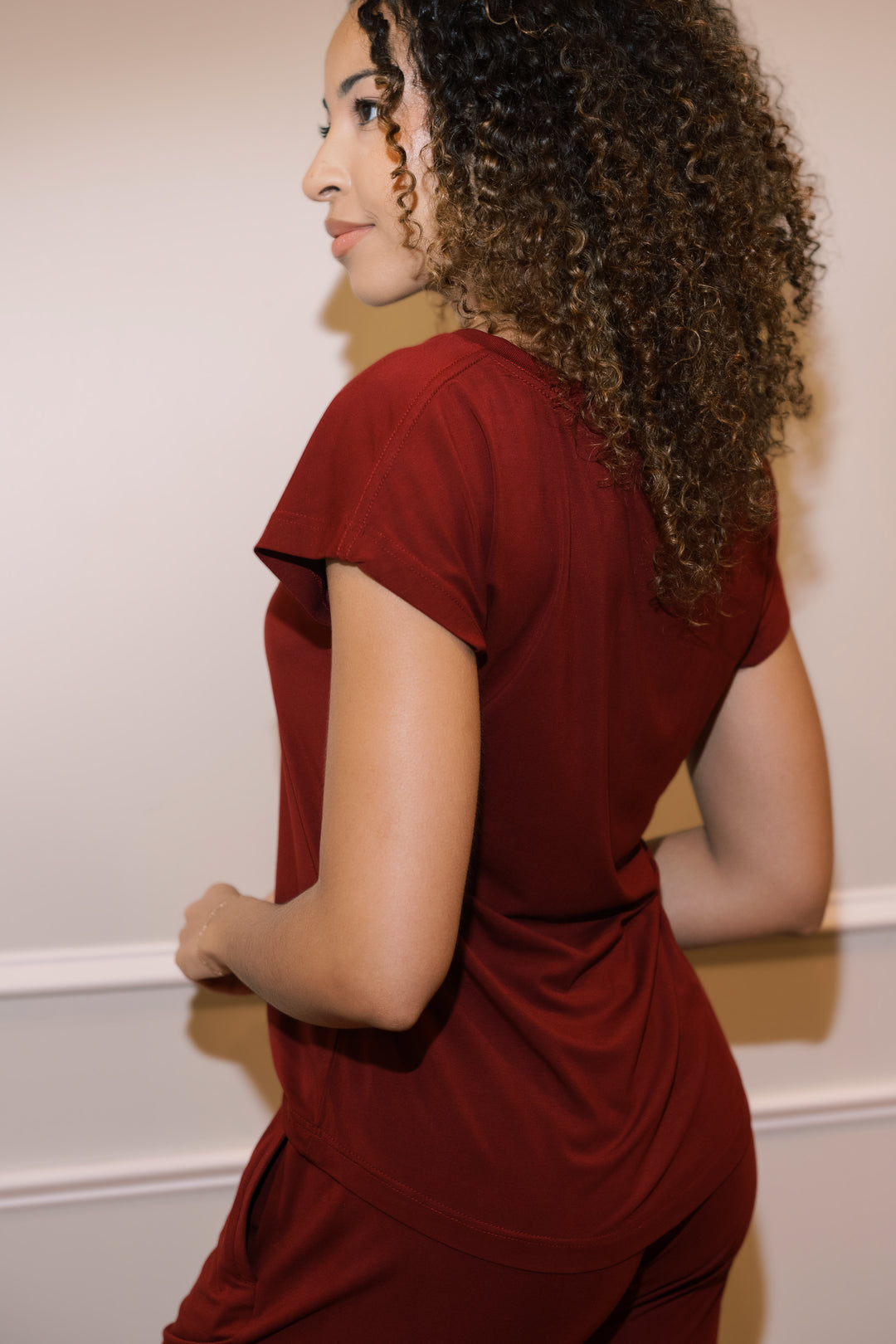 Bamboo V-Neck Short-Sleeve Shirt